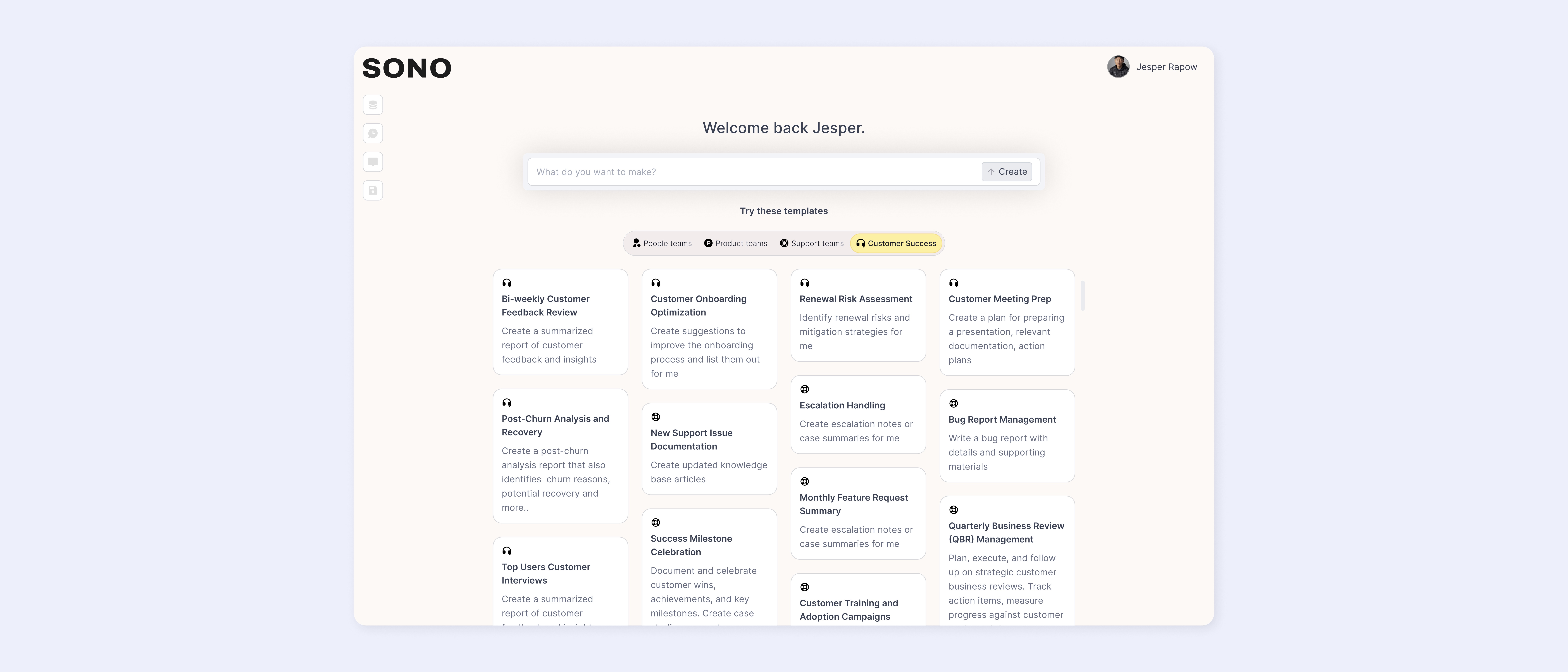 Sono Prompt Interface